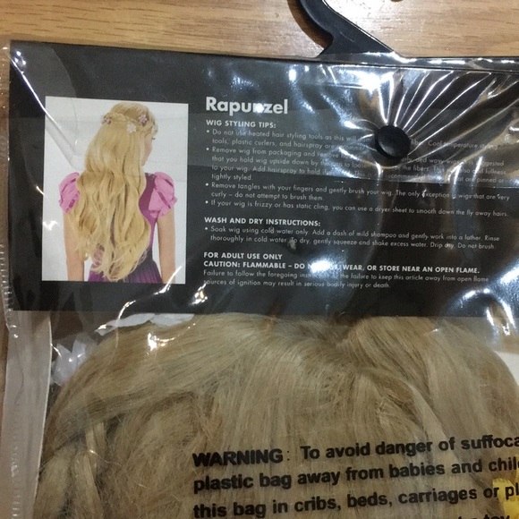 Spirit Halloween Rapunzel wig with flowers Disney Princess wig brand new main image 6